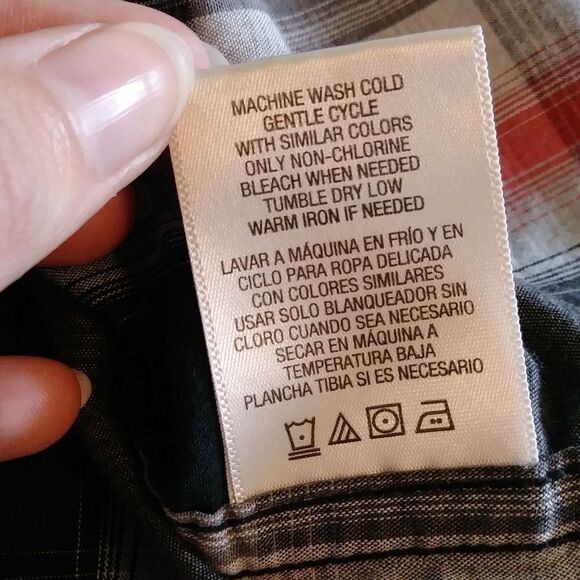 Amplify Grey & Red Plaid Short Sleeve Button Up Shirt - Picture 6 of 6